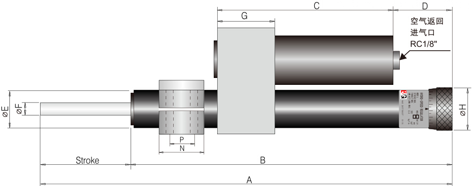 深孔稳速器尺寸结构图1